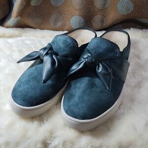 Spenco Barbados Suede Bow Mules 10B